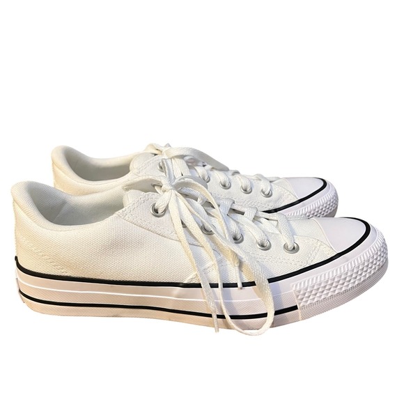 Converse Chuck Taylor All Star Low Top White‎ Canvas Sneakers Men 8.5 Women 10.5 - Picture 3 of 7